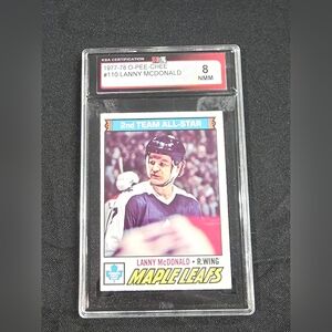 Lanny McDonald Maple Leafs Hockey Card O-pee-Chee 1977-78 KSA 8